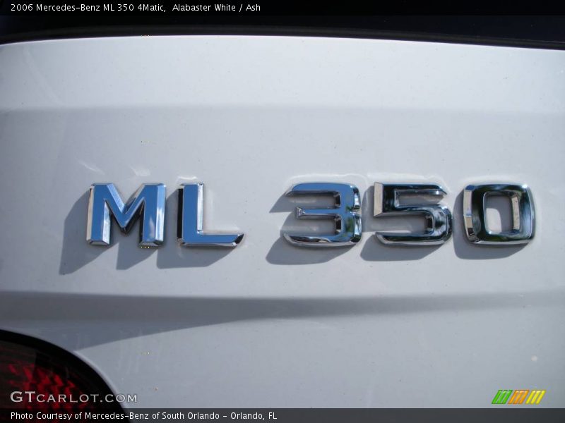 Alabaster White / Ash 2006 Mercedes-Benz ML 350 4Matic