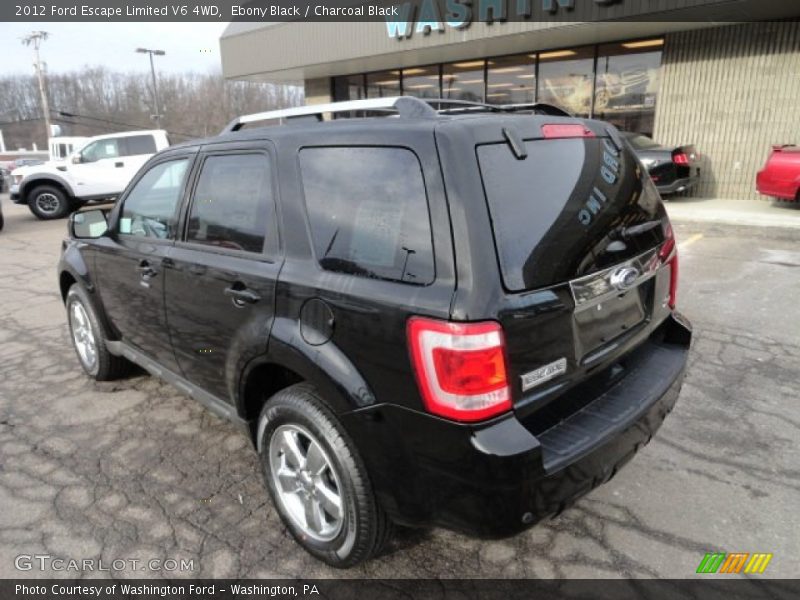 Ebony Black / Charcoal Black 2012 Ford Escape Limited V6 4WD