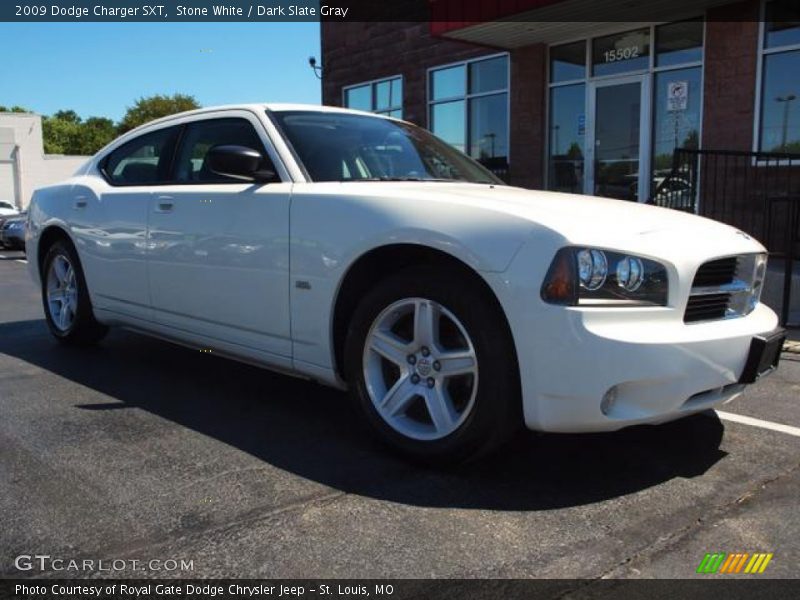 Stone White / Dark Slate Gray 2009 Dodge Charger SXT