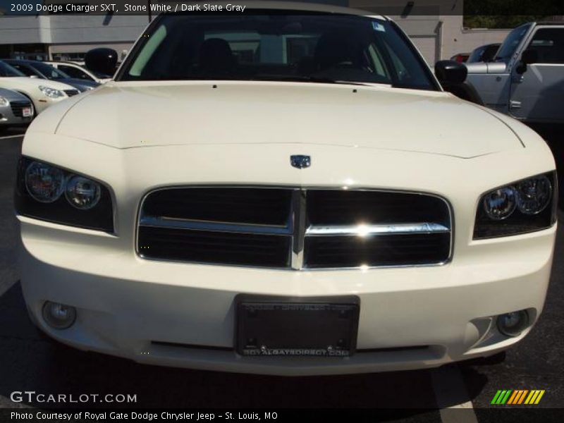 Stone White / Dark Slate Gray 2009 Dodge Charger SXT
