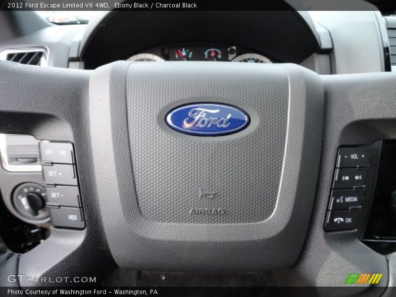 Ebony Black / Charcoal Black 2012 Ford Escape Limited V6 4WD