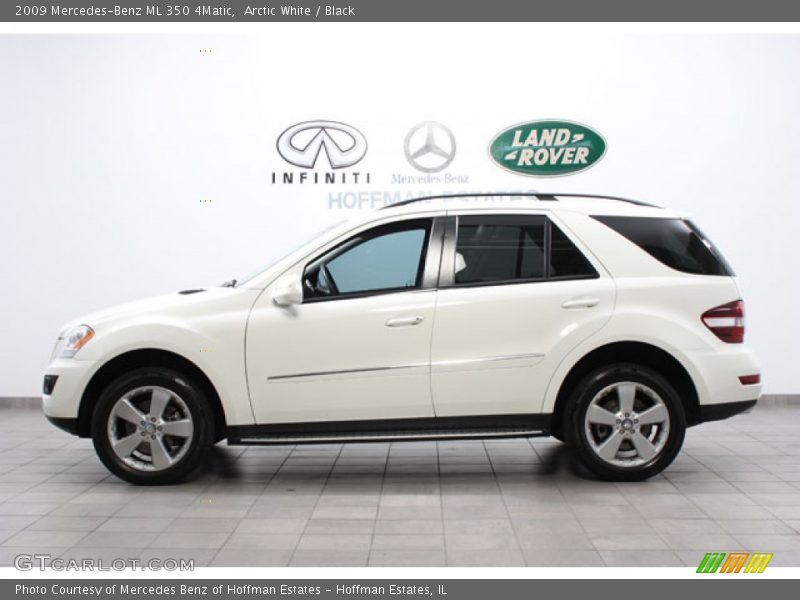 Arctic White / Black 2009 Mercedes-Benz ML 350 4Matic