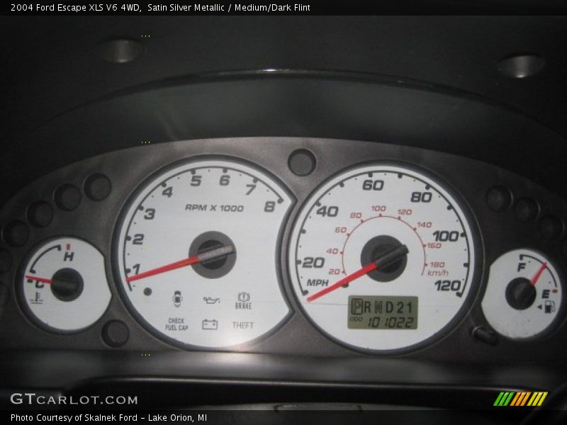 Satin Silver Metallic / Medium/Dark Flint 2004 Ford Escape XLS V6 4WD