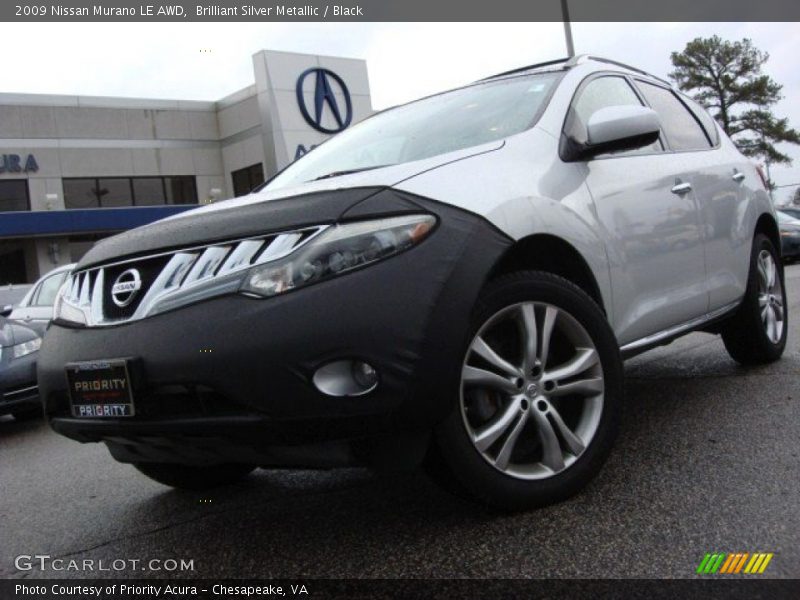 Brilliant Silver Metallic / Black 2009 Nissan Murano LE AWD