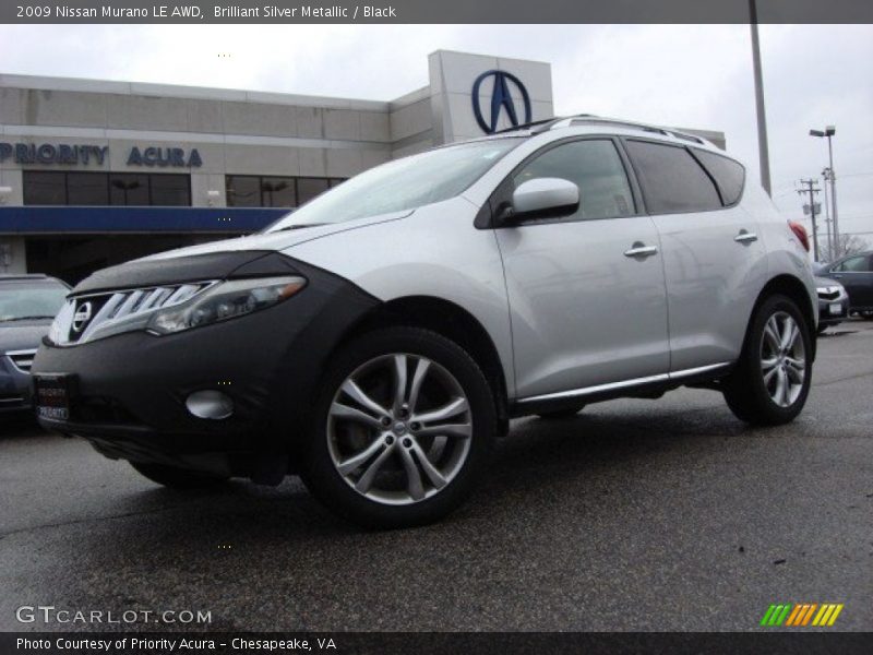 Brilliant Silver Metallic / Black 2009 Nissan Murano LE AWD