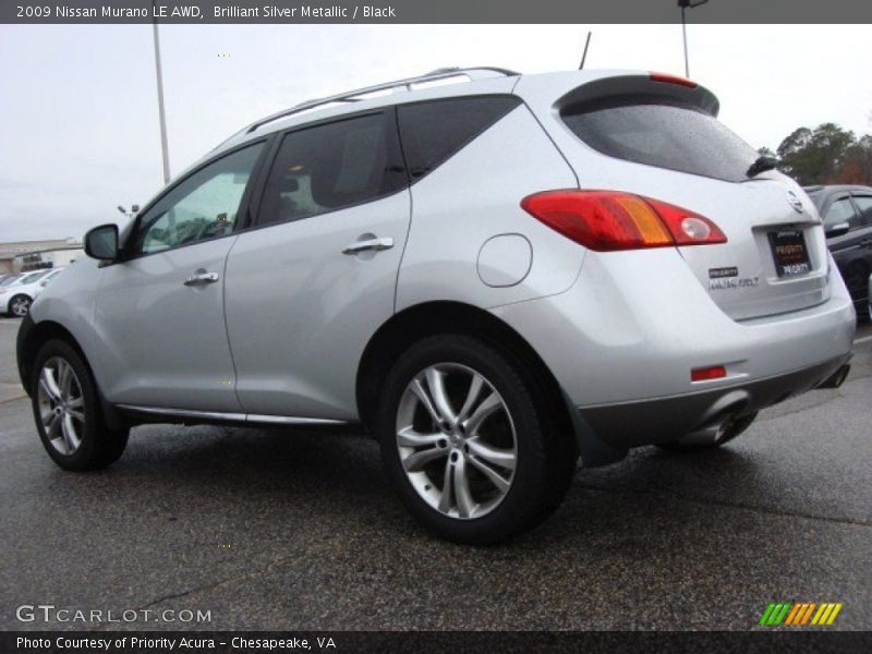 Brilliant Silver Metallic / Black 2009 Nissan Murano LE AWD