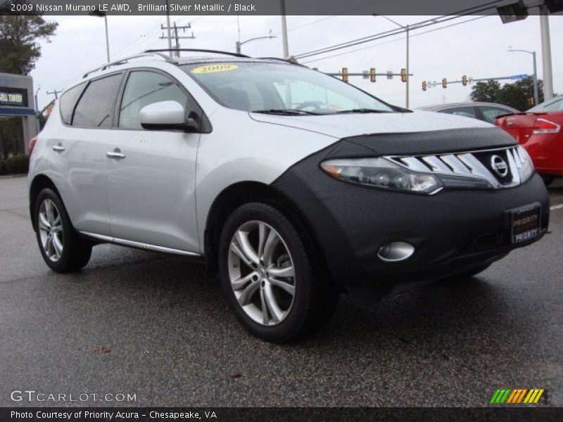 Brilliant Silver Metallic / Black 2009 Nissan Murano LE AWD