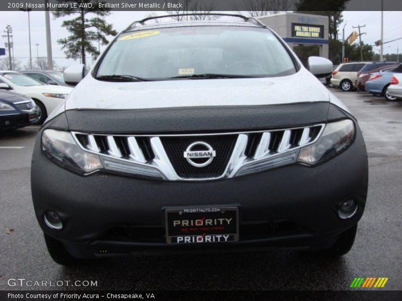 Brilliant Silver Metallic / Black 2009 Nissan Murano LE AWD