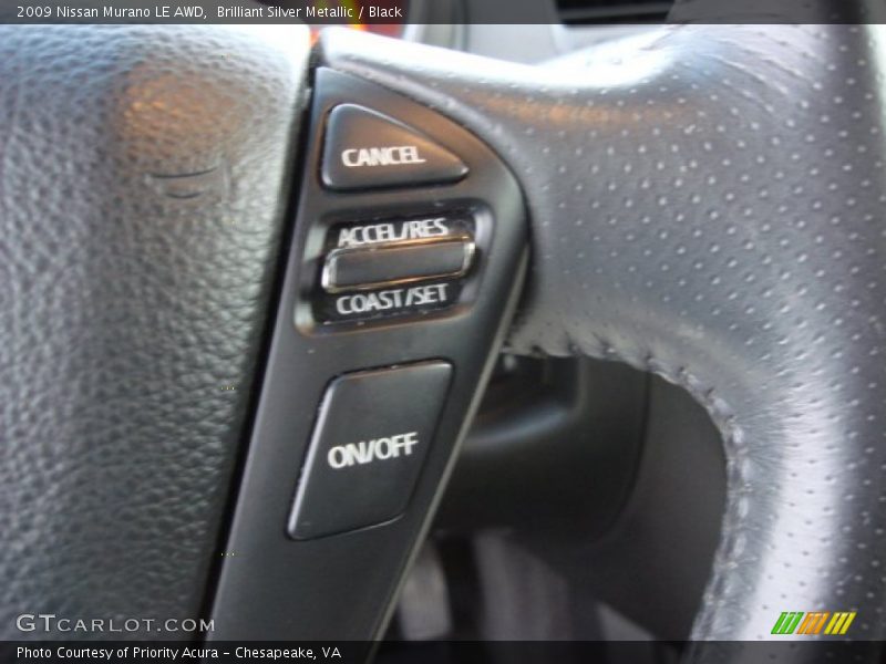 Brilliant Silver Metallic / Black 2009 Nissan Murano LE AWD