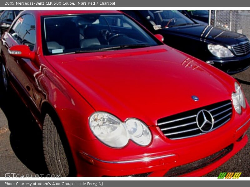 Mars Red / Charcoal 2005 Mercedes-Benz CLK 500 Coupe