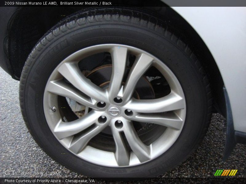 Brilliant Silver Metallic / Black 2009 Nissan Murano LE AWD