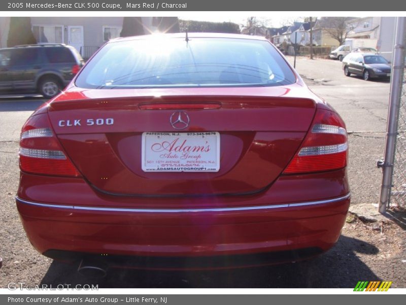 Mars Red / Charcoal 2005 Mercedes-Benz CLK 500 Coupe