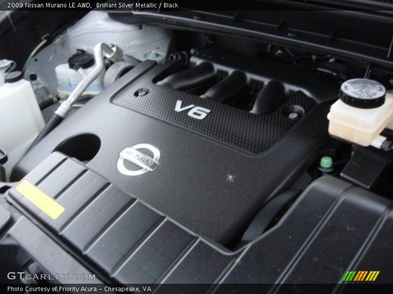 Brilliant Silver Metallic / Black 2009 Nissan Murano LE AWD