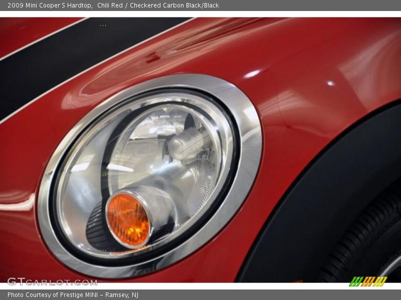Chili Red / Checkered Carbon Black/Black 2009 Mini Cooper S Hardtop