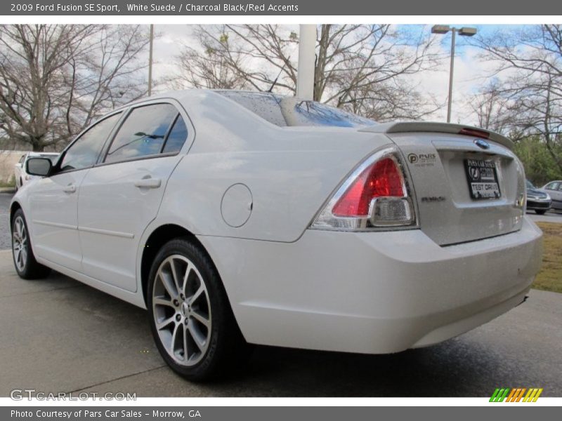 White Suede / Charcoal Black/Red Accents 2009 Ford Fusion SE Sport
