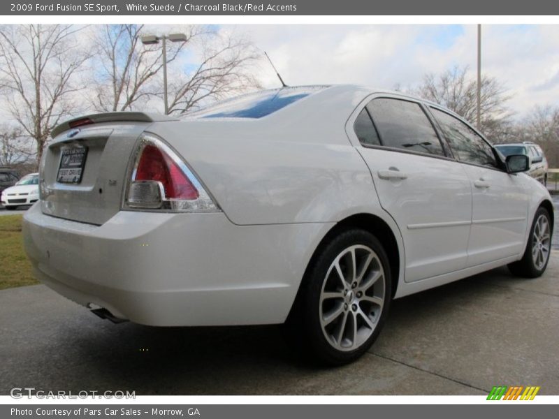 White Suede / Charcoal Black/Red Accents 2009 Ford Fusion SE Sport