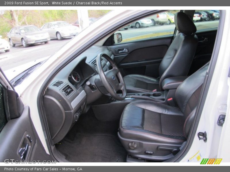  2009 Fusion SE Sport Charcoal Black/Red Accents Interior
