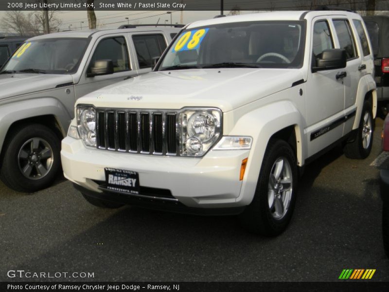 Stone White / Pastel Slate Gray 2008 Jeep Liberty Limited 4x4