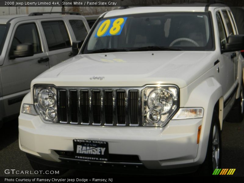 Stone White / Pastel Slate Gray 2008 Jeep Liberty Limited 4x4