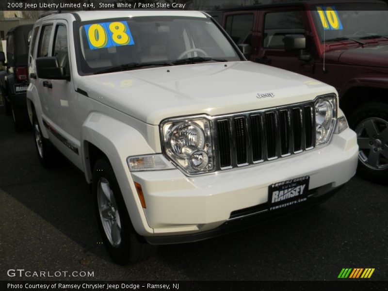 Stone White / Pastel Slate Gray 2008 Jeep Liberty Limited 4x4