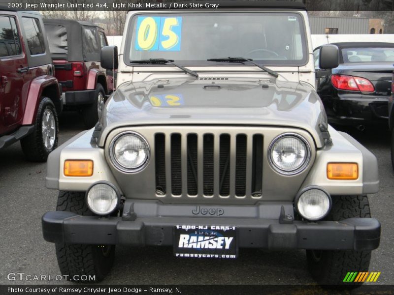 Light Khaki Metallic / Dark Slate Gray 2005 Jeep Wrangler Unlimited 4x4