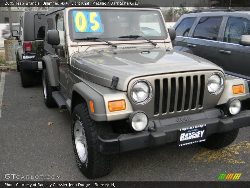 Light Khaki Metallic / Dark Slate Gray 2005 Jeep Wrangler Unlimited 4x4