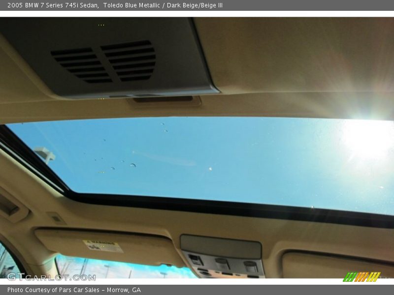 Toledo Blue Metallic / Dark Beige/Beige III 2005 BMW 7 Series 745i Sedan