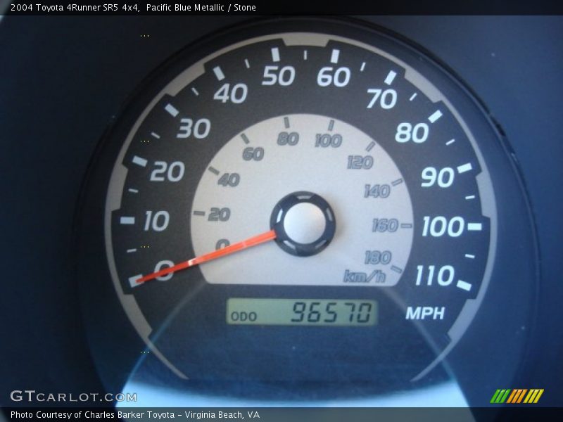 Pacific Blue Metallic / Stone 2004 Toyota 4Runner SR5 4x4