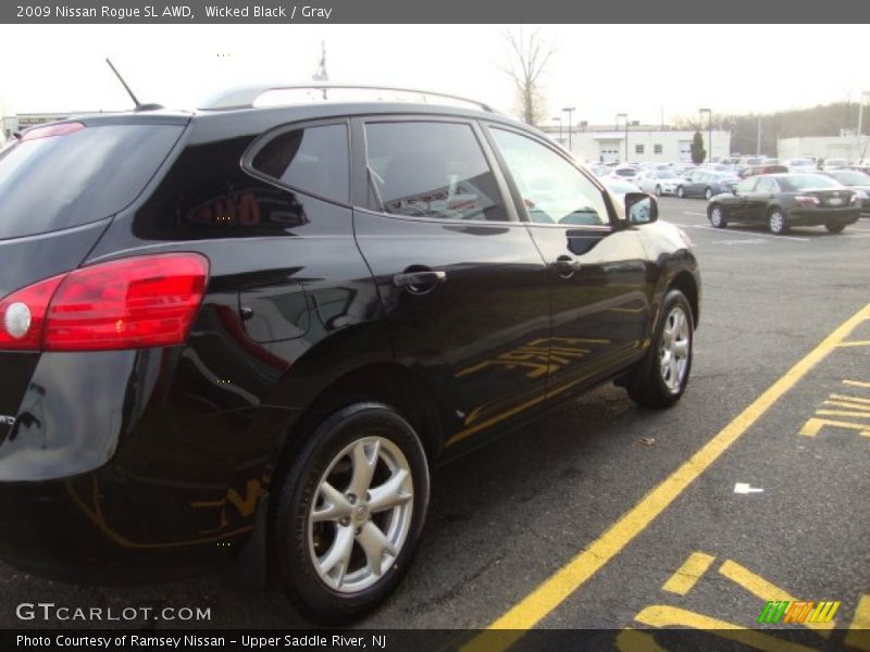 Wicked Black / Gray 2009 Nissan Rogue SL AWD