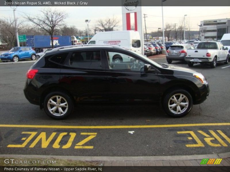 Wicked Black / Gray 2009 Nissan Rogue SL AWD