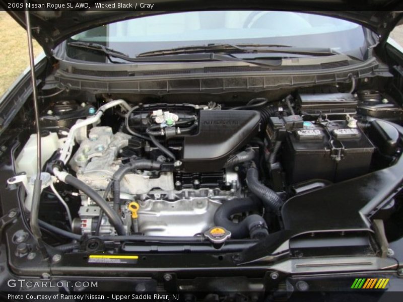 Wicked Black / Gray 2009 Nissan Rogue SL AWD