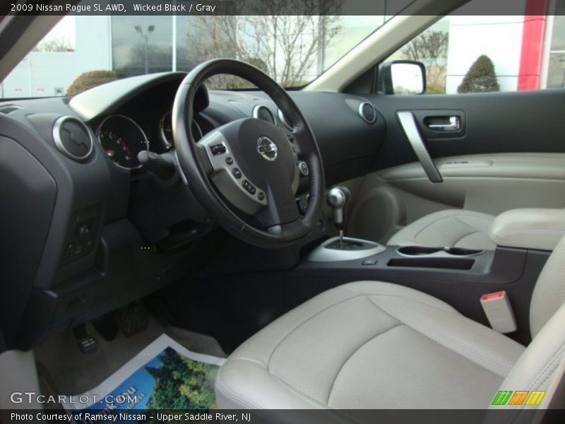 Wicked Black / Gray 2009 Nissan Rogue SL AWD