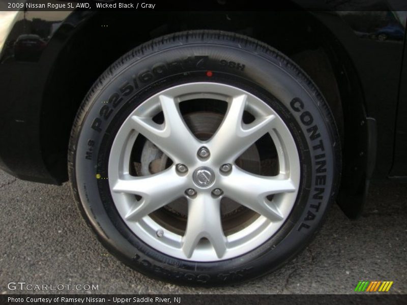 Wicked Black / Gray 2009 Nissan Rogue SL AWD