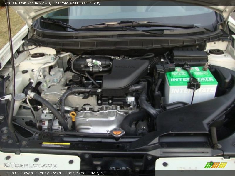 Phantom White Pearl / Gray 2008 Nissan Rogue S AWD