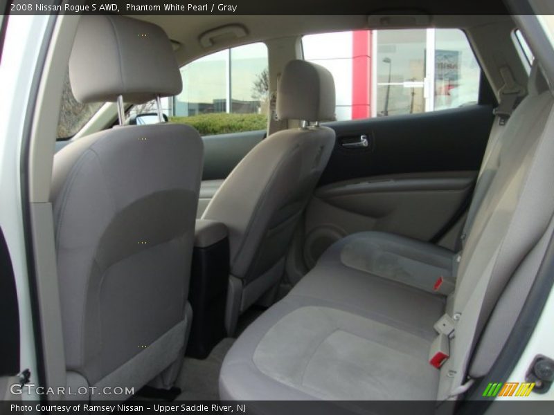 Phantom White Pearl / Gray 2008 Nissan Rogue S AWD
