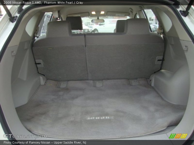 Phantom White Pearl / Gray 2008 Nissan Rogue S AWD