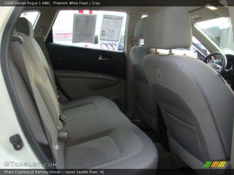Phantom White Pearl / Gray 2008 Nissan Rogue S AWD
