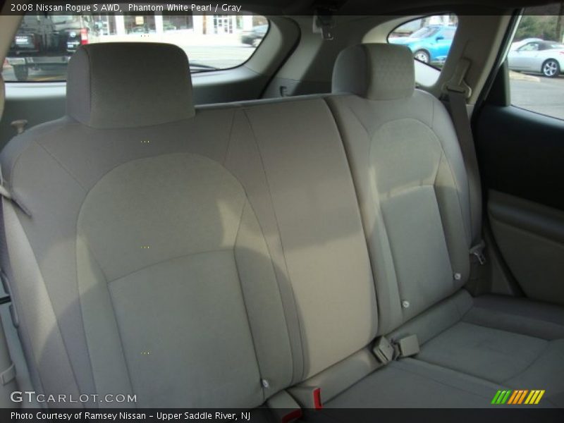Phantom White Pearl / Gray 2008 Nissan Rogue S AWD