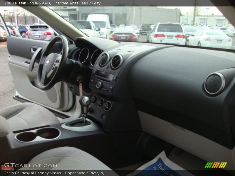 Phantom White Pearl / Gray 2008 Nissan Rogue S AWD