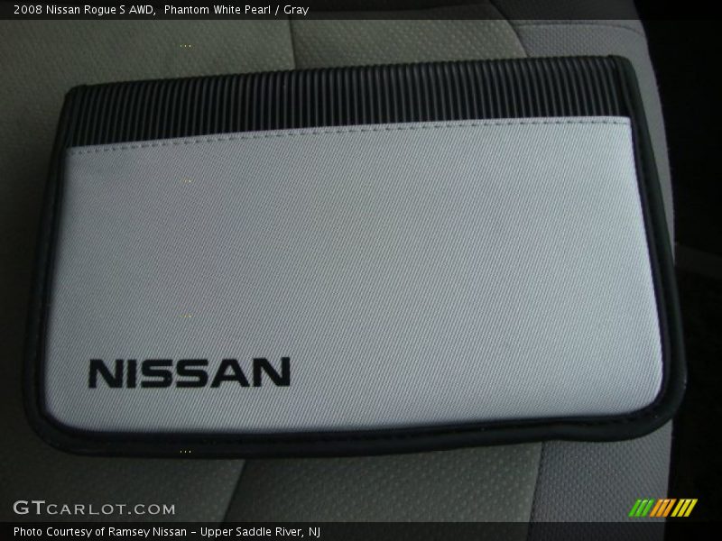 Phantom White Pearl / Gray 2008 Nissan Rogue S AWD