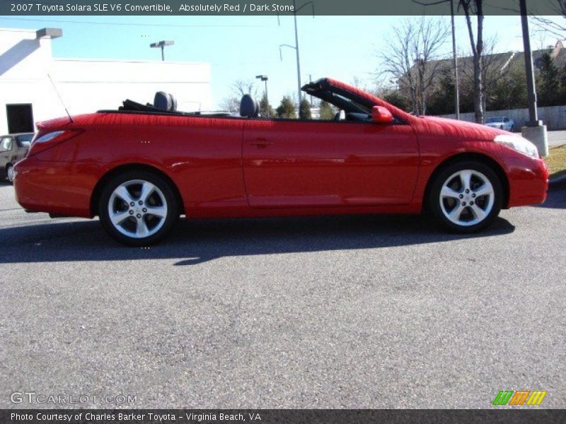 Absolutely Red / Dark Stone 2007 Toyota Solara SLE V6 Convertible