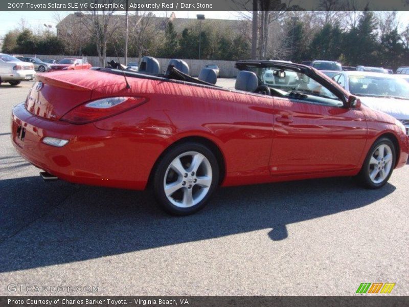 Absolutely Red / Dark Stone 2007 Toyota Solara SLE V6 Convertible