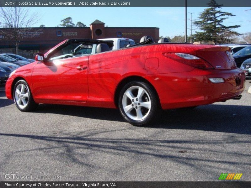 Absolutely Red / Dark Stone 2007 Toyota Solara SLE V6 Convertible