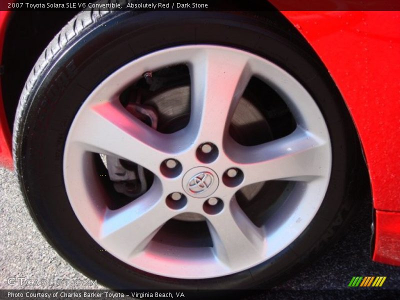 Absolutely Red / Dark Stone 2007 Toyota Solara SLE V6 Convertible