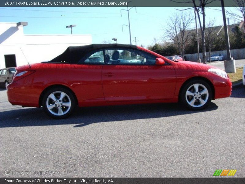 Absolutely Red / Dark Stone 2007 Toyota Solara SLE V6 Convertible