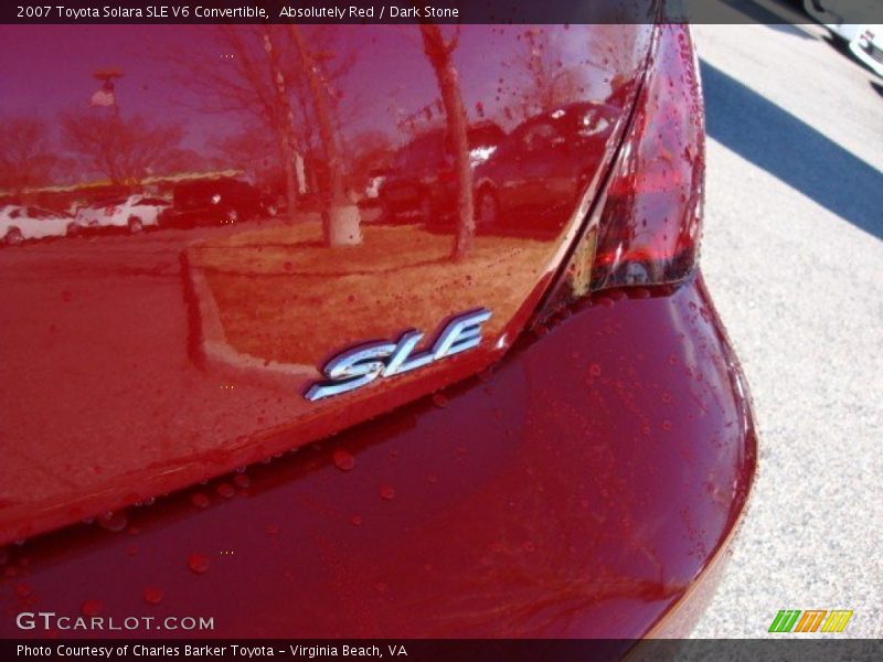 Absolutely Red / Dark Stone 2007 Toyota Solara SLE V6 Convertible