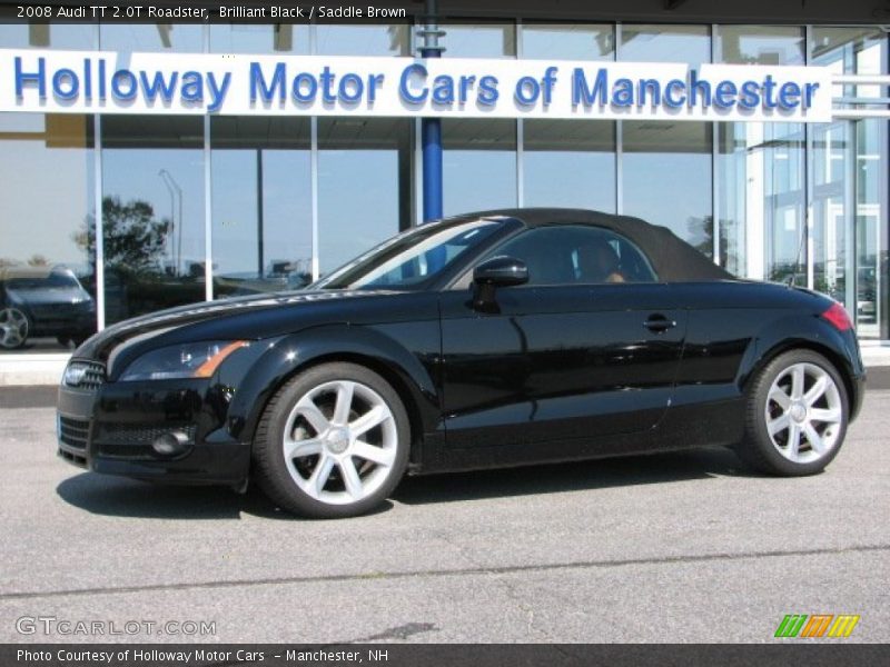 Brilliant Black / Saddle Brown 2008 Audi TT 2.0T Roadster