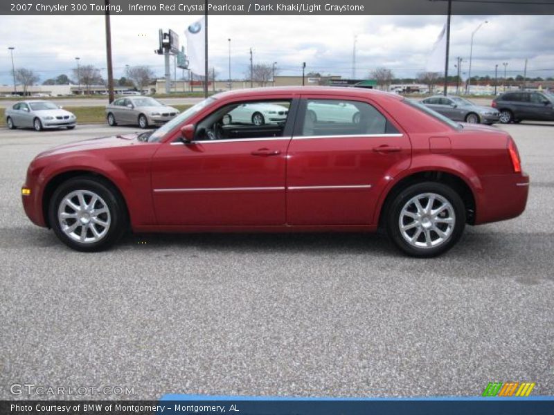Inferno Red Crystal Pearlcoat / Dark Khaki/Light Graystone 2007 Chrysler 300 Touring