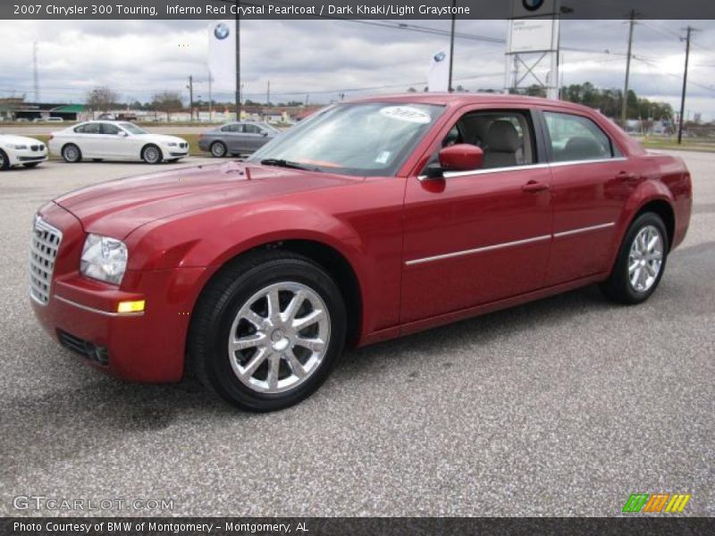 Inferno Red Crystal Pearlcoat / Dark Khaki/Light Graystone 2007 Chrysler 300 Touring