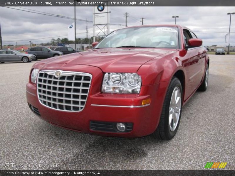 Inferno Red Crystal Pearlcoat / Dark Khaki/Light Graystone 2007 Chrysler 300 Touring